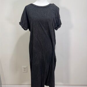 Casual Black T-Shirt Dress